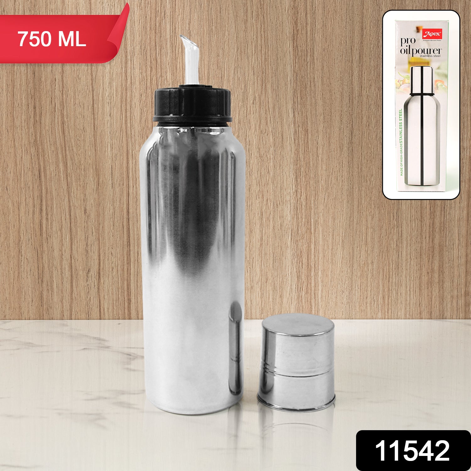 Apex Pro Stainless Steel Oil Pourer  750ml (1 Pc) Apex Pro Stainless Steel Oil Pourer  750ml (1 Pc)